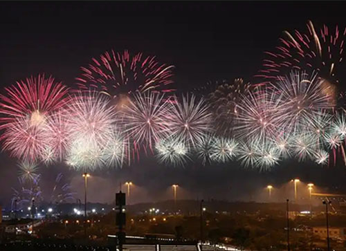 越西县焰火晚会